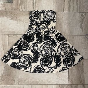 White House Black Market Strapless Floral Dress